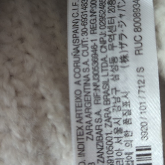 Zara Wool Blend Chain Collar Cropped Sweater S - Picture 14 of 16